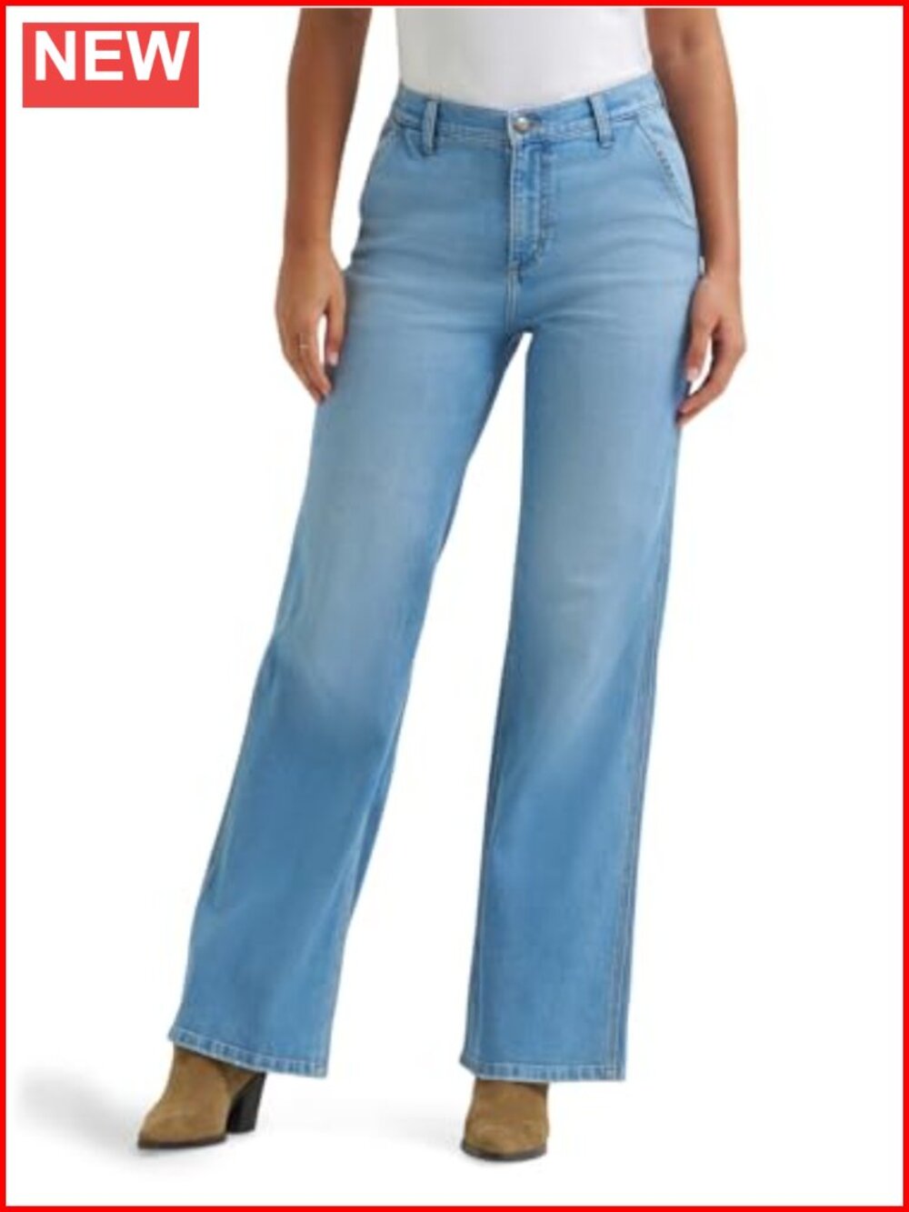 Lee Legendary A-Line High Rise Wide Leg Jeans Recycled Cotton Stretch